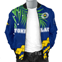 Tokelau Rugby Men Bomber Jacket Coconut Leaves - Polynesian Pride