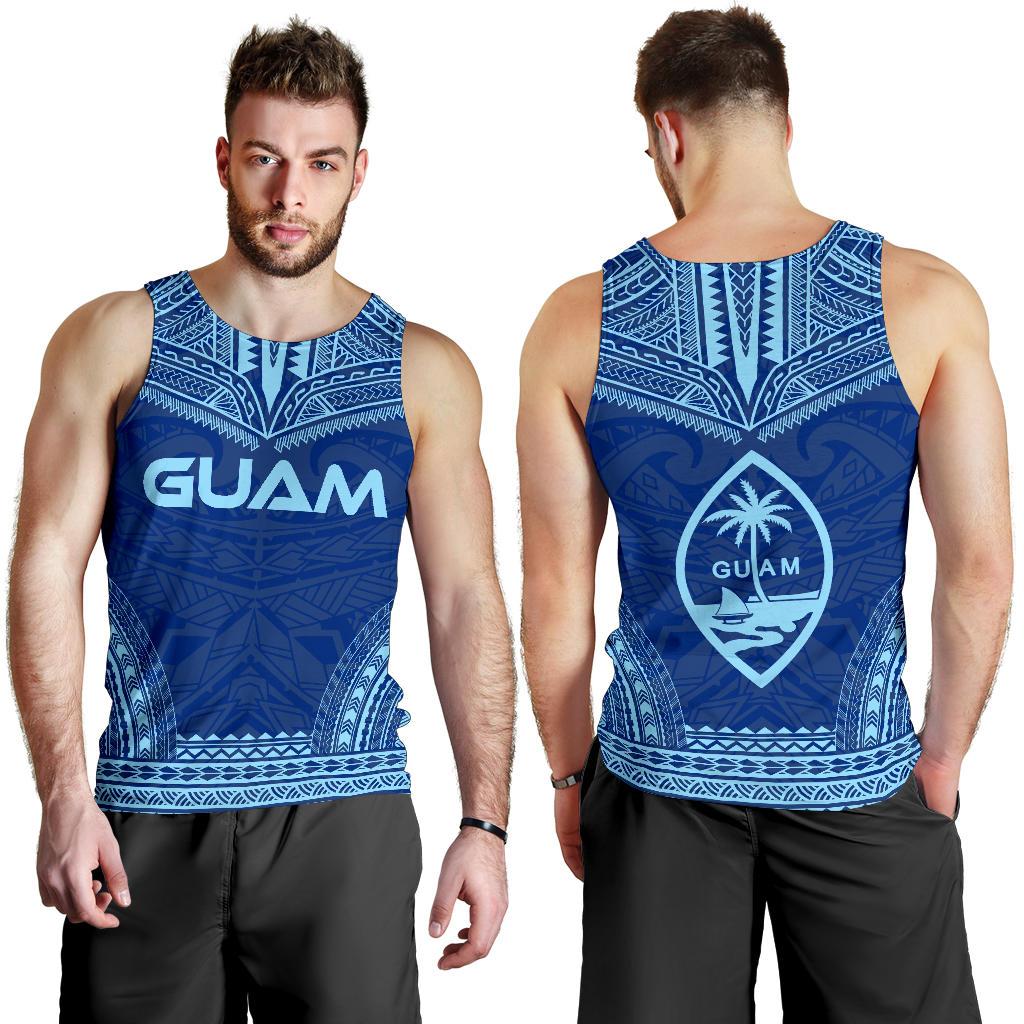 Guam Men's Tank Top - Polynesian Chief Flag Version - Polynesian Pride