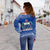 Samoa Custom Personalised Women's Off Shoulder Sweater - Polynesian Fog Blue - Polynesian Pride