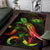 Hawaii Polynesian Area Rugs - Turtle With Blooming Hibiscus Reggae - Polynesian Pride