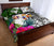 Niue Quilt Bed Set White - Turtle Plumeria Banana Leaf - Polynesian Pride