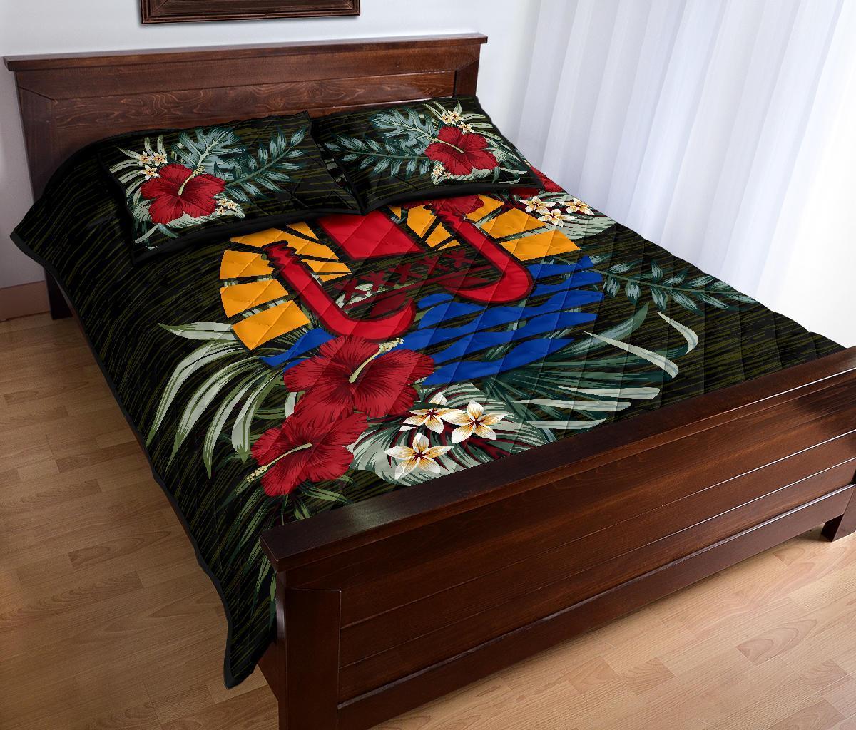 Tahiti Polynesian Quilt Bed Set - Special Hibiscus - Polynesian Pride