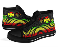 Wallis and Futuna High Top Canvas Shoes - Reggae Tentacle Turtle - Polynesian Pride