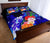 CNMI Quilt Bed Set - Humpback Whale with Tropical Flowers (Blue) - Polynesian Pride