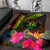 Niue Polynesian Personalised Area Rug - Hibiscus and Banana Leaves - Polynesian Pride