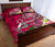 American Samoa Polynesian Quilt Bed Set - Turtle Plumeria (Pink) - Polynesian Pride