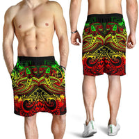 Guam Polynesian Men's Shorts - Reggae Shark Polynesian Tattoo - Polynesian Pride