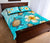 Hawaii Turtle Coat Of Arm Plumeria Ocean Quilt Bed Set - Polynesian Pride