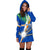 Marshall Islands Rugby Women Hoodie Dress Coconut Leaves - Polynesian Pride