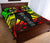 Nauru Quilt Bed Set - Nauru Coat Of Arms & Polynesian Reggae Tattoo Style - Polynesian Pride