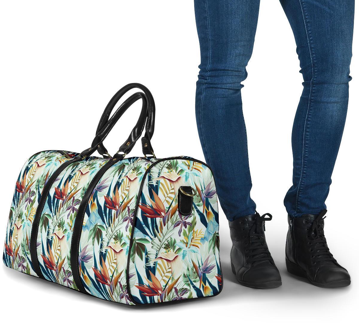 Tropical Flower, Plant And Leaf Pattern Hawaii Travel Bag - Polynesian Pride