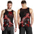 Tuvalu Men Tank Top - Turtle With Blooming Hibiscus Red - Polynesian Pride