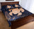 Personalized - Hawaii Polynesian Turtle Map Hibiscus Tropical Quilt Bed Set - Indigo - Polynesian Pride