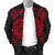 American Samoa Polynesian Men's Bomber Jacket Map Red - Polynesian Pride