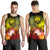 Federated States of Micronesia Custom Personalised Men's Tank Top - Humpback Whale with Tropical Flowers (Yellow) - Polynesian Pride