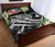 Papua New Guinea Polynesian Quilt Bed Set - Summer Plumeria (Black) - Polynesian Pride