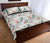 Tropical Pattern With Orchids Leaves And Gold Chains Quilt Bed Set - Polynesian Pride