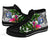 Northern Mariana Islands High Top Shoes White - Turtle Plumeria Banana Leaf - Polynesian Pride