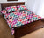 Hawaii Quilt Bed Set Palm Foliage On Striped Zigzag AH - Polynesian Pride