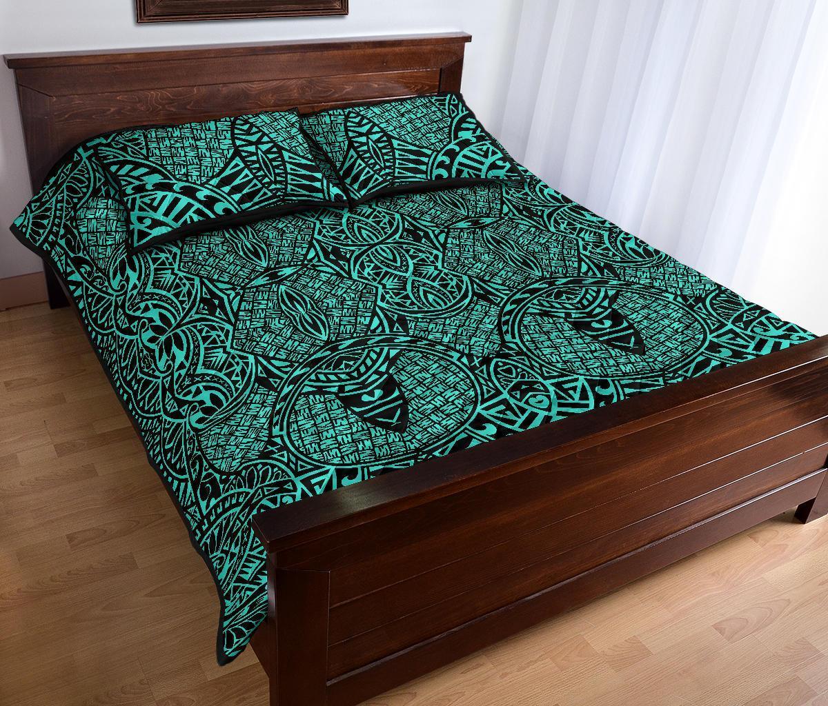 Hawaii Quilt Bed Set Polynesia Lauhala Mix AH - Polynesian Pride