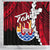 Tahiti Polynesian Shower Curtain - Tribal Wave Tattoo Flag Style - Polynesian Pride