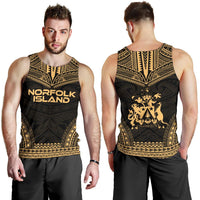 Norfolk Island Men's Tank Top - Polynesian Chief Gold Version - Polynesian Pride