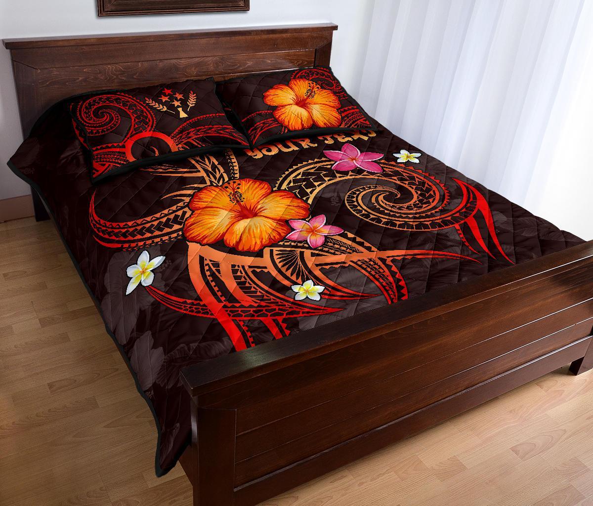 Kosrae Polynesian Personalised Quilt Bed Set - Legend of Kosrae (Red) - Polynesian Pride