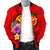 Hawaii Polynesian Custom Personalised Men's Bomber Jackets - Floral With Seal Red - Polynesian Pride