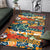 Polynesian Area Rug - Colorful Hibiscus Flowers Pattern - Polynesian Pride