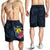 New Caledonia Polynesian Men's Shorts - Tropical Flower Blue - Polynesian Pride