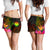 Northern Mariana Islands Polynesian Women's Shorts - Hibiscus and Banana Leaves - Polynesian Pride