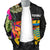 Tuvalu Men's Bomber Jacket - Hibiscus Polynesian Pattern - Polynesian Pride