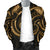 New Zealand Maori Mangopare Men Bomber Jacket Polynesian - Gold - Polynesian Pride