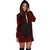 Northern Mariana Islands Women's Hoodie Dress - Polynesian Red Chief - Polynesian Pride