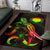 CNMI Polynesian Area Rugs - Turtle With Blooming Hibiscus Reggae - Polynesian Pride