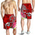 Hawaii Men's Shorts - Turtle Plumeria Polynesian Tattoo Red Color - Polynesian Pride