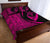 Hawaii Turtle Fish Hook Polynesian Quilt Bed Set Pink - Circle Style - Polynesian Pride