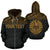 Tahiti Polynesian All Over Custom Zip up Hoodie Gold Horizontal Unisex Black - Gold - Polynesian Pride