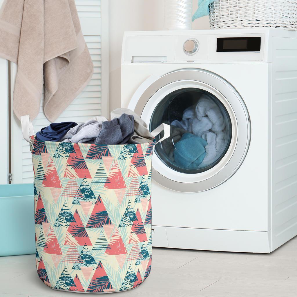Hawaii Tropical Leaf Triangle Pattern Hawaii Laundry Basket - Polynesian Pride