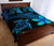 Hawaiian Turtle Plumeria Polynesian Quilt Bedding Set Blue - Polynesian Pride