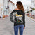 Pohnpei Custom Personalised Women's Off Shoulder Sweater - Pohnpei Seal Polynesian Patterns Plumeria (Black) - Polynesian Pride