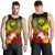 Federated States of Micronesia Men's Tank Top - Humpback Whale with Tropical Flowers (Yellow) - Polynesian Pride