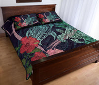 Hawaii Turtles Hibiscus Valentine Quilt Bed Set - Tropical Style - AH - Polynesian Pride