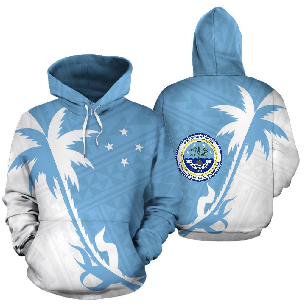Federated States of Micronesia Hoodie Federated States of Micronesia Seal Coconut Unisex Blue - Polynesian Pride