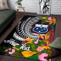 Samoa Area Rug - Custom Personalised Seal Spiral Polynesian Patterns - Polynesian Pride
