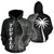 Tuvalu Polynesian Zip up Hoodie Coconut Tree Black Unisex Black - Polynesian Pride