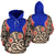 Hei Tiki With Maori Pattern Hoodie Blue - Polynesian Pride