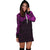 New Zealand Women'S Hoodie Dress, Maori Polynesian Tattoo Purple - Polynesian Pride