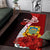 Tuvalu Polynesian Area Rug - Coat Of Arm With Hibiscus - Polynesian Pride