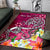 Samoa Custom Personalised Area Rug - Turtle Plumeria (Pink) - Polynesian Pride